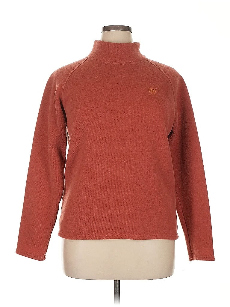 Ariat 100% Polyester Orange Turtleneck Sweater Size XL - photo 1