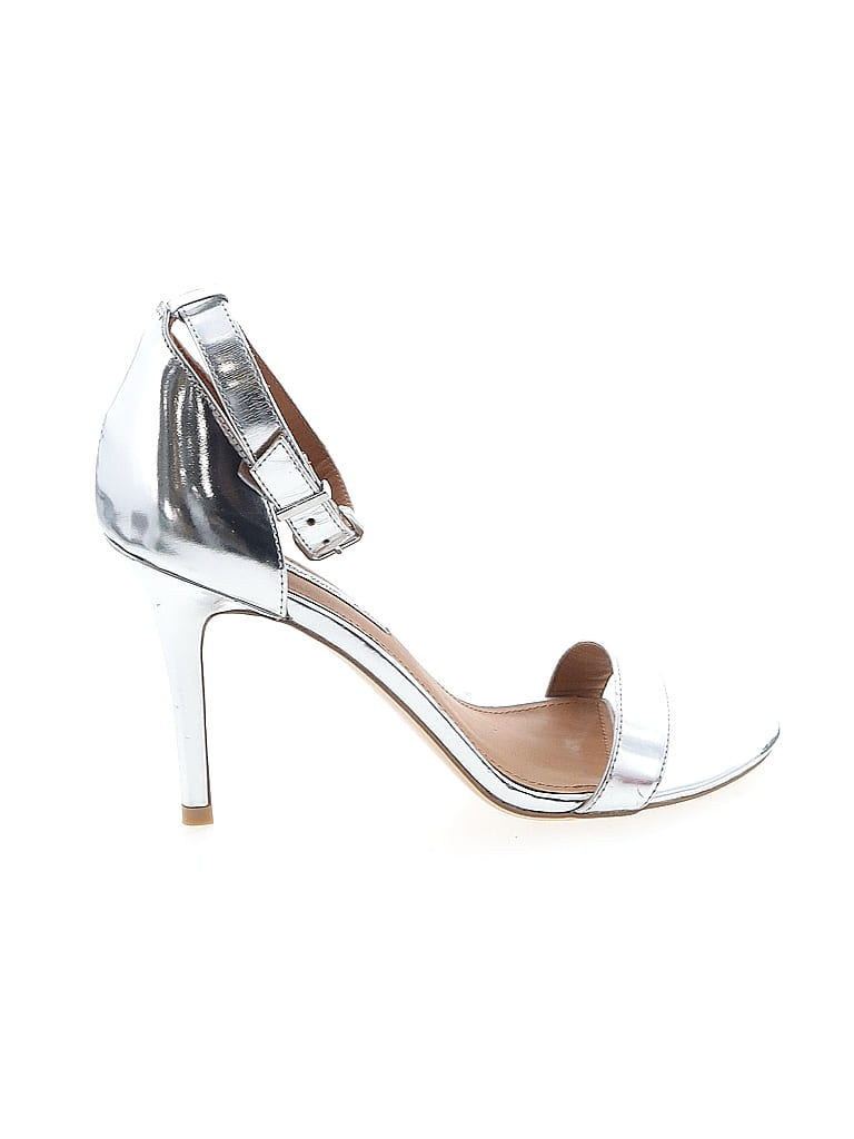 & Other Stories Metallic Silver Heels Size EU 39 - photo 1