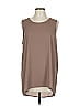 Pleione 100% Polyester Brown Sleeveless Blouse Size L - photo 1