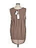 Pleione 100% Polyester Brown Sleeveless Blouse Size L - photo 2