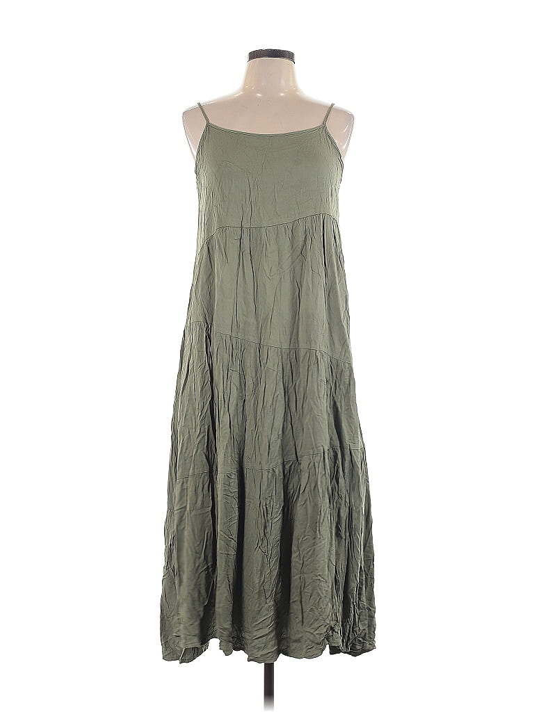 Anrabess 100% Rayon Green Casual Dress Size L - photo 1