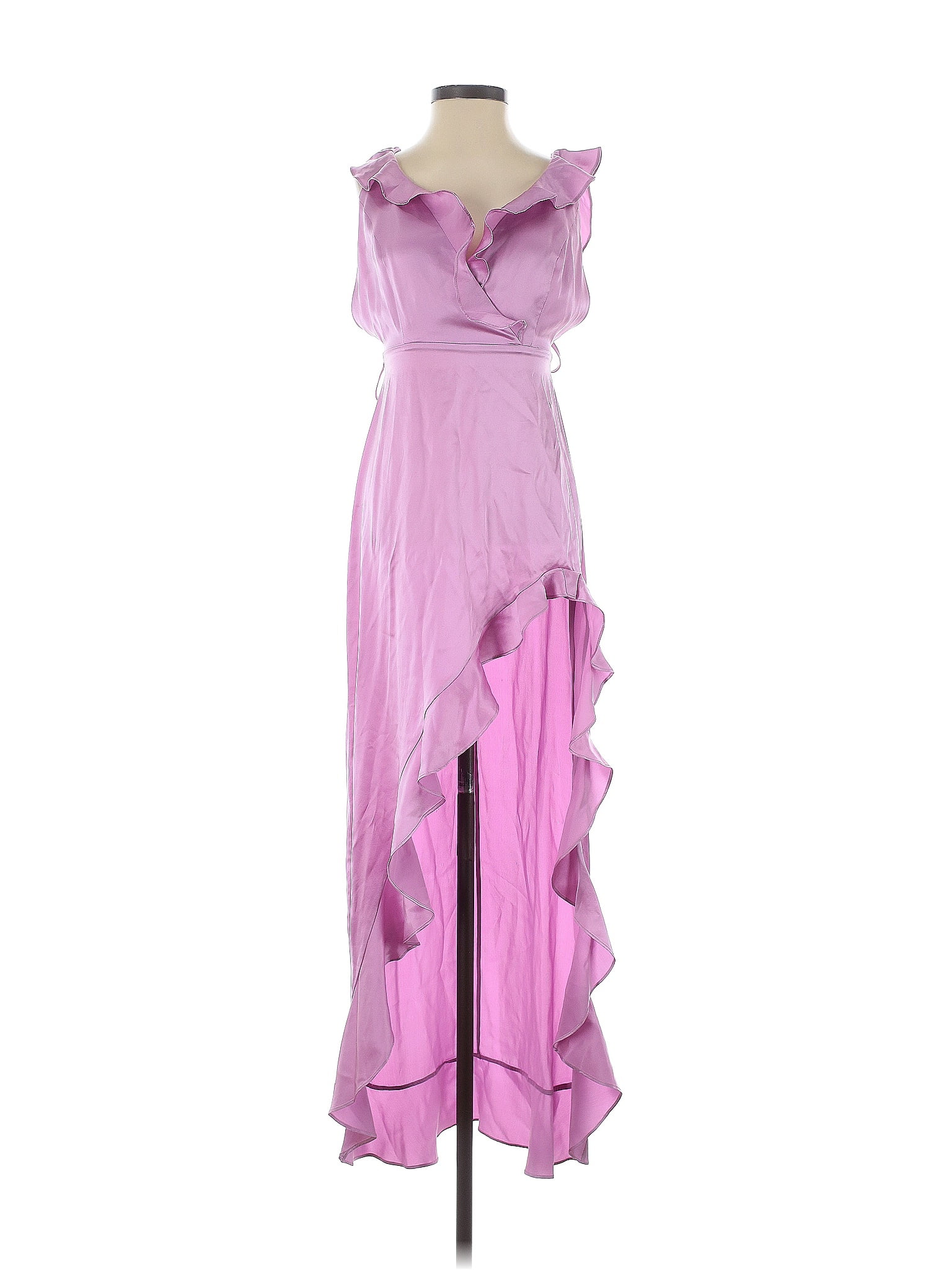 Amanda Uprichard 100% Silk Purple Cocktail Dress Size P (petite)