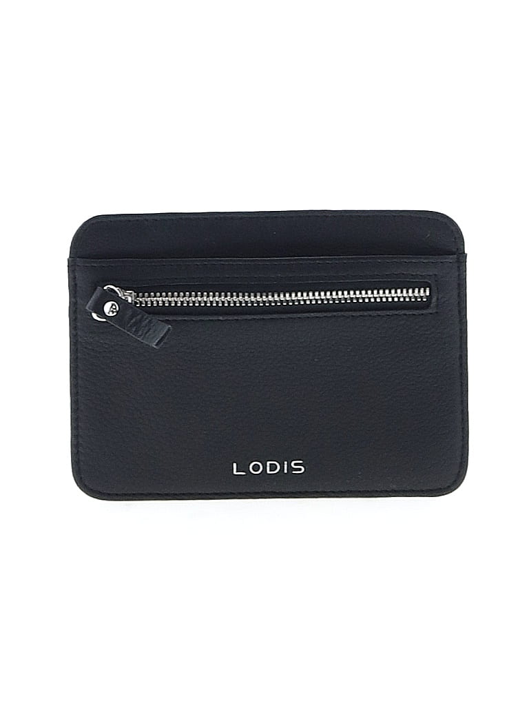 Lodis 100% Leather Blue Black Leather Card Holder One size - photo 1