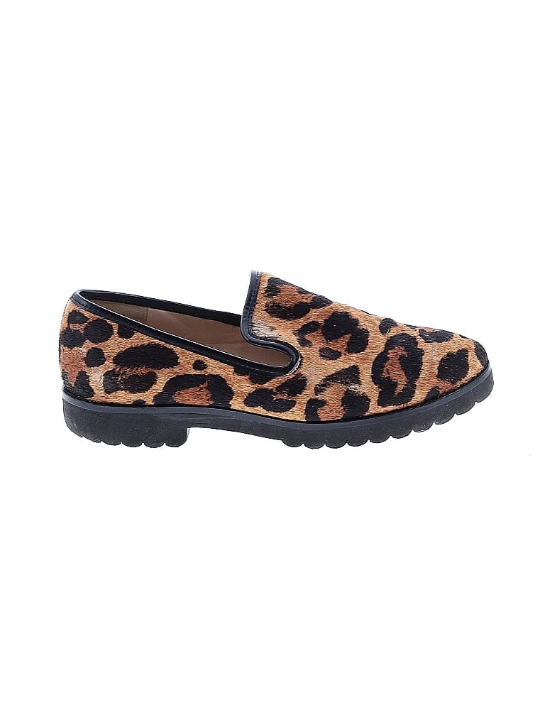 Karl Lagerfeld Paris Animal Print Brown Flats Size 6 1/2 - photo 1