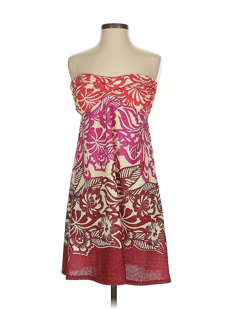 Becca Paisley Burgundy Cocktail Dress Size M - photo 1