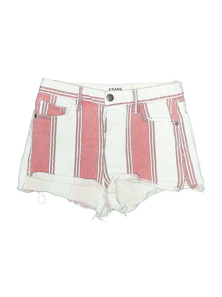 FRAME Denim Stripes White Shorts Size 26 waist - photo 1