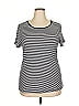 Perfect Stripes Gray Short Sleeve T-Shirt Size XXL - photo 1