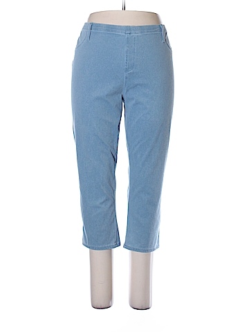 Faded Glory Solid Blue Jeggings Size 3X (Plus) - 50% off