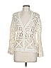 Solitaire 100% Cotton Ivory Cardigan Size L - photo 1