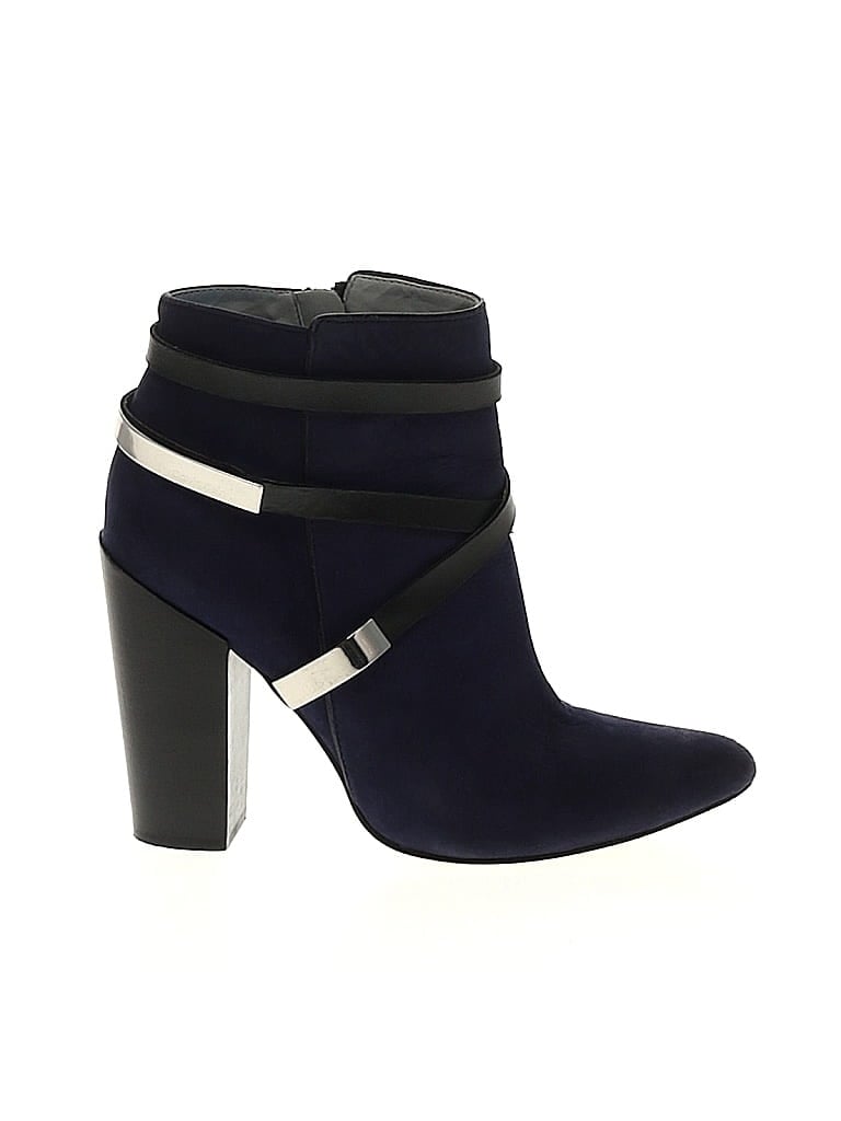 Calvin Klein Solid Blue Purple Ankle Boots Size 8 - photo 1