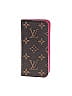 Louis Vuitton 100% Coated Canvas Burgundy Brown Monogram Coated Canvas iPhone 6 Folio One size - photo 1