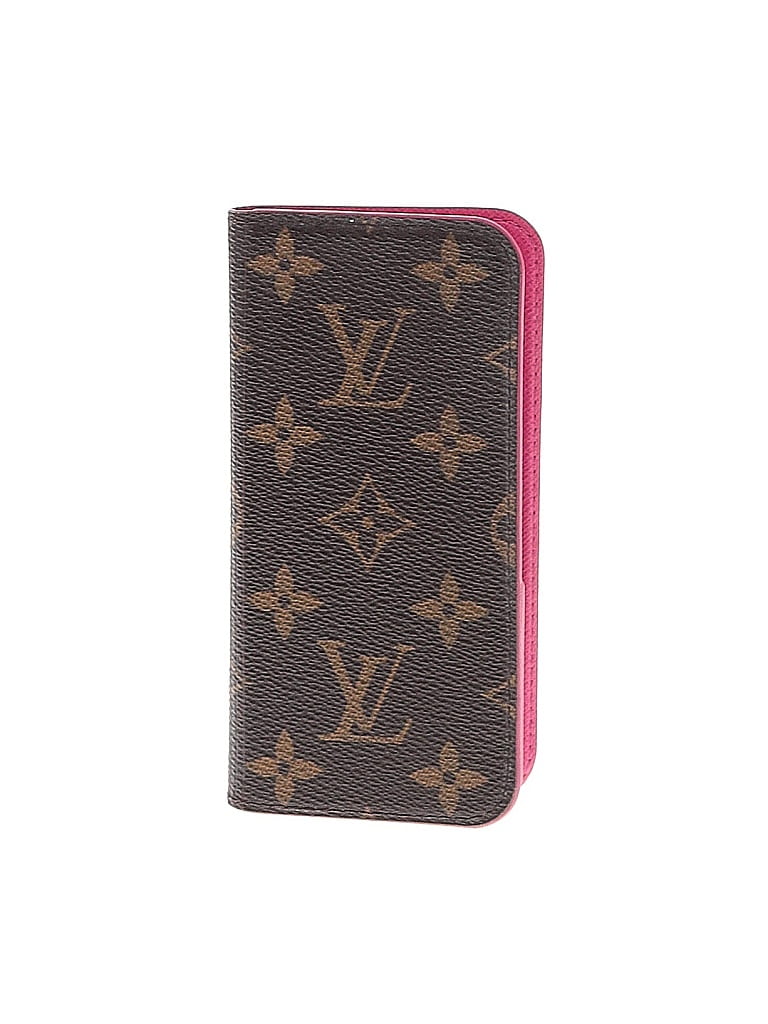 Louis Vuitton 100% Coated Canvas Burgundy Brown Monogram Coated Canvas iPhone 6 Folio One size - photo 1