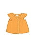 Cat & Jack 100% Cotton Yellow Sleeveless Button-Down Shirt Size 3-6 mo - photo 1