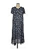 Woman Within 100% Rayon Print Blue Casual Dress Size 14 - photo 1
