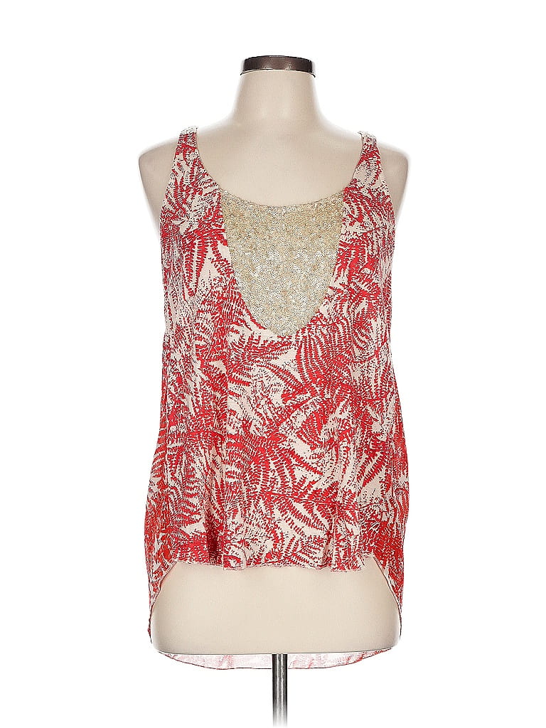 Tiny Red Sleeveless Blouse Size L - photo 1