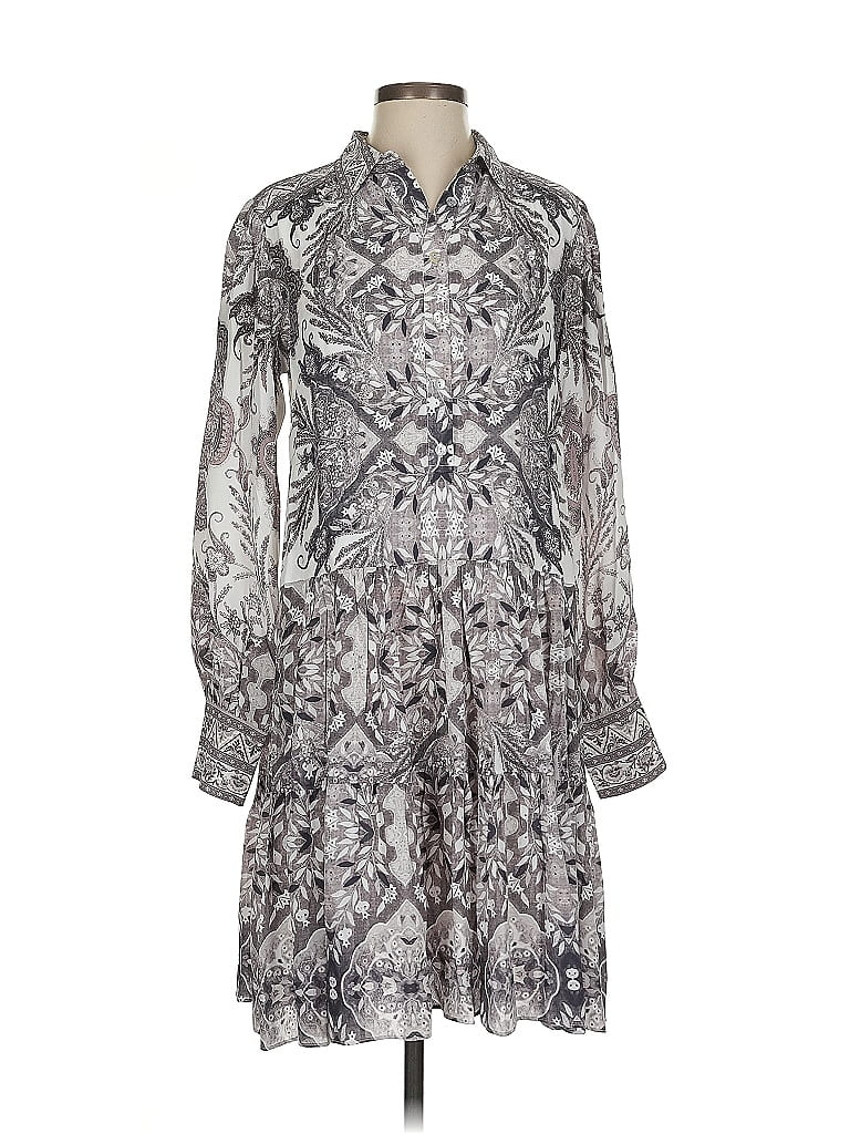 Hale Bob 100% Viscose Paisley Gray Casual Dress Size S - photo 1