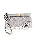 Coach Silver Tan Wristlet One size - photo 1