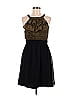 Paraella 100% Polyester Animal Print Black Cocktail Dress Size M - photo 1
