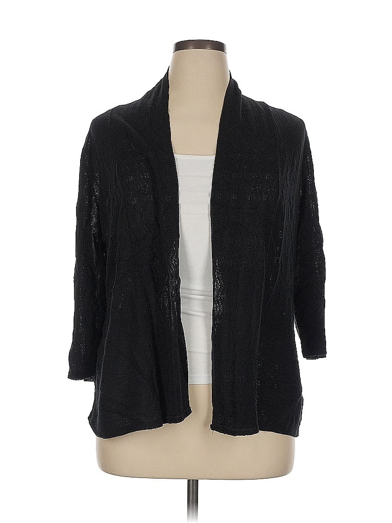 Notations 100% Acrylic Black Cardigan Size XL - photo 1