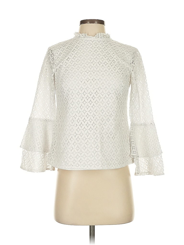 Pre-owned Michael Michael Kors 3/4 Sleeve Blouse In White