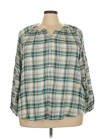 Old Navy 3/4 Sleeve Button-Down Shirt (view 1)