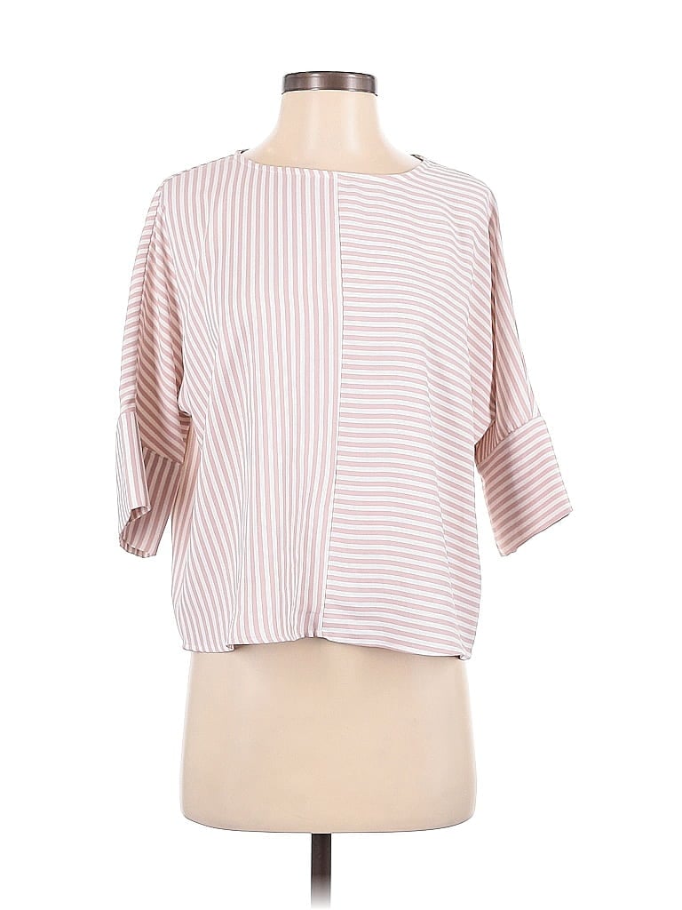 Pre-owned Express 3/4 Sleeve Blouse In Pink