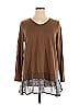 LOGO by Lori Goldstein Brown Tan Pullover Sweater Size XL - photo 1
