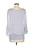 Cobble Stone Silver Blue 3/4 Sleeve Blouse One size - photo 2