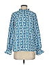 Hill House 100% Polyester Blue Long Sleeve Blouse Size XS - photo 1
