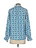 Hill House 100% Polyester Blue Long Sleeve Blouse Size XS - photo 2