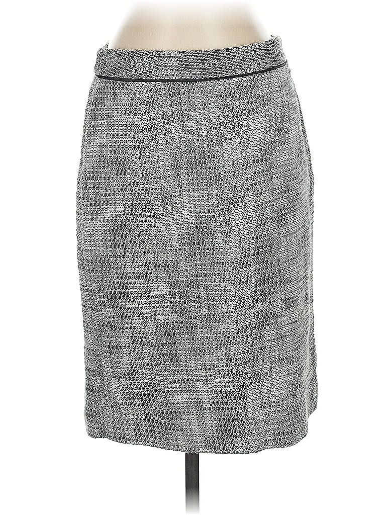 Pre-owned White House Black Market Formal Skirt In Gray