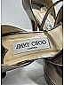 Jimmy Choo Metallic Silver Gold Metallic Leather Heels Size EU 37 1/2 - photo 6