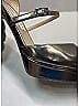 Jimmy Choo Metallic Silver Gold Metallic Leather Heels Size EU 37 1/2 - photo 3