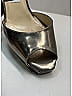 Jimmy Choo Metallic Silver Gold Metallic Leather Heels Size EU 37 1/2 - photo 4