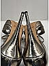 Jimmy Choo Metallic Silver Gold Metallic Leather Heels Size EU 37 1/2 - photo 9