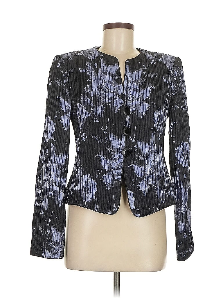 Armani Collezioni 100% Polyester Print Blue Blazer Size 8 - photo 1