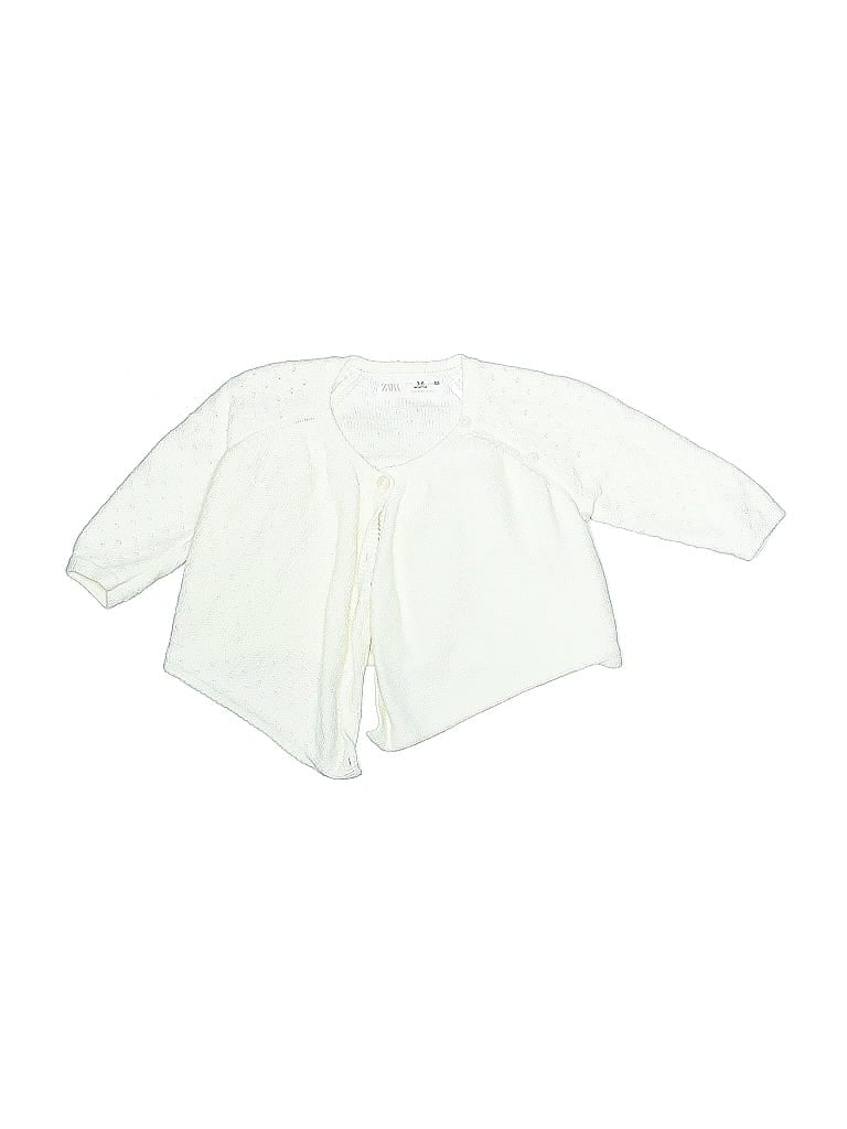 Zara Baby 100% Cotton Ivory Cardigan Size 3-6 mo - photo 1