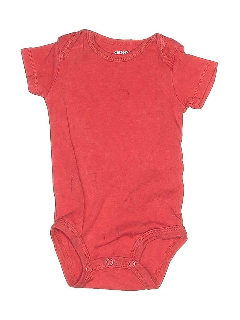 Click to view more detailed imagery on our partner's website Pre-owned Carter's Babies' Short Sleeve Onesie In Red