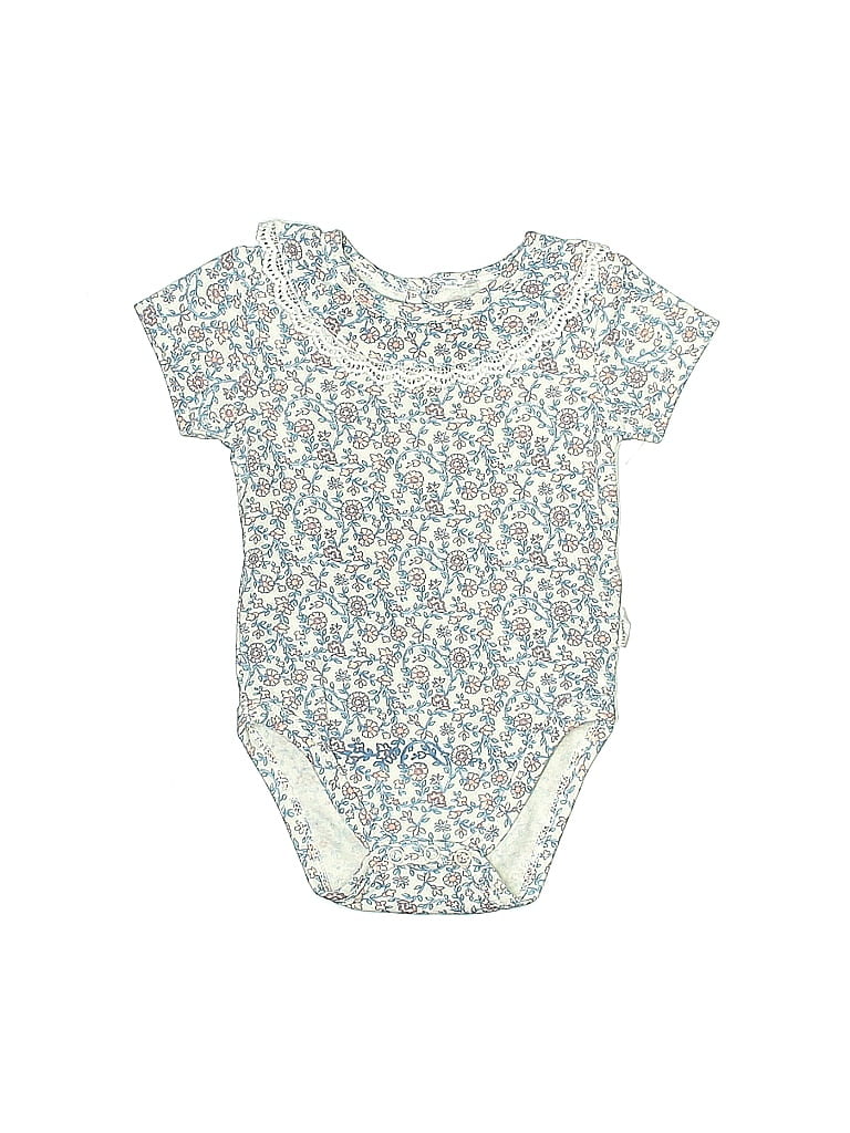 Pre-owned Tahari Babies' Short Sleeve Onesie In Ivory