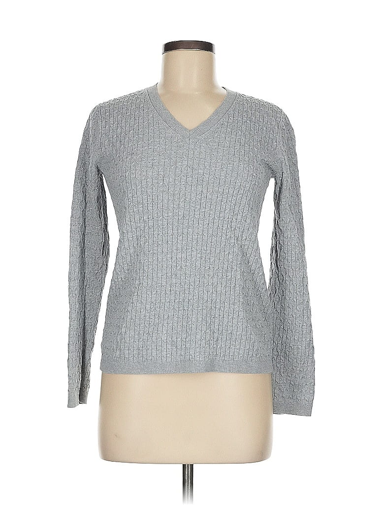 Pre-owned Tommy Hilfiger Pullover Sweater In Gray