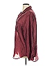 Chico's Design Burgundy Long Sleeve Button-Down Shirt Size XL - photo 5