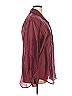 Chico's Design Burgundy Long Sleeve Button-Down Shirt Size XL - photo 4