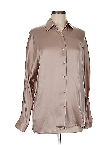 Vince. Long Sleeve Silk Top (view 1)