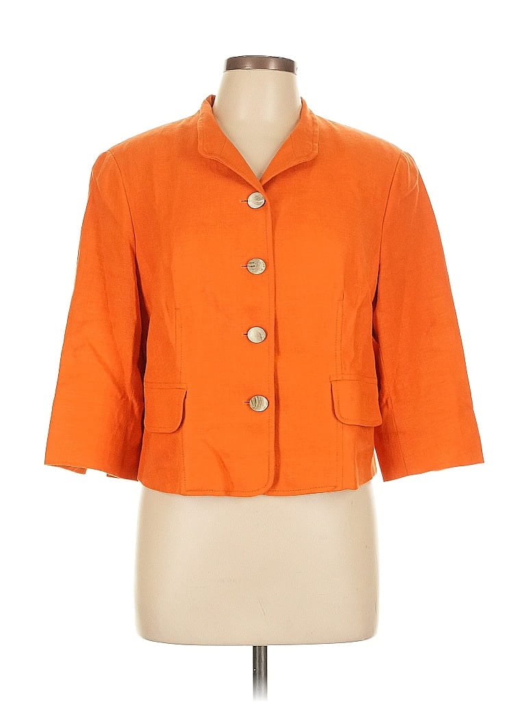 Worth 100% Linen Orange Blazer Size 12 - photo 1