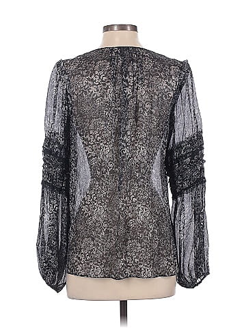 Bergdorf Goodman Long Sleeve Silk Top (view 2)