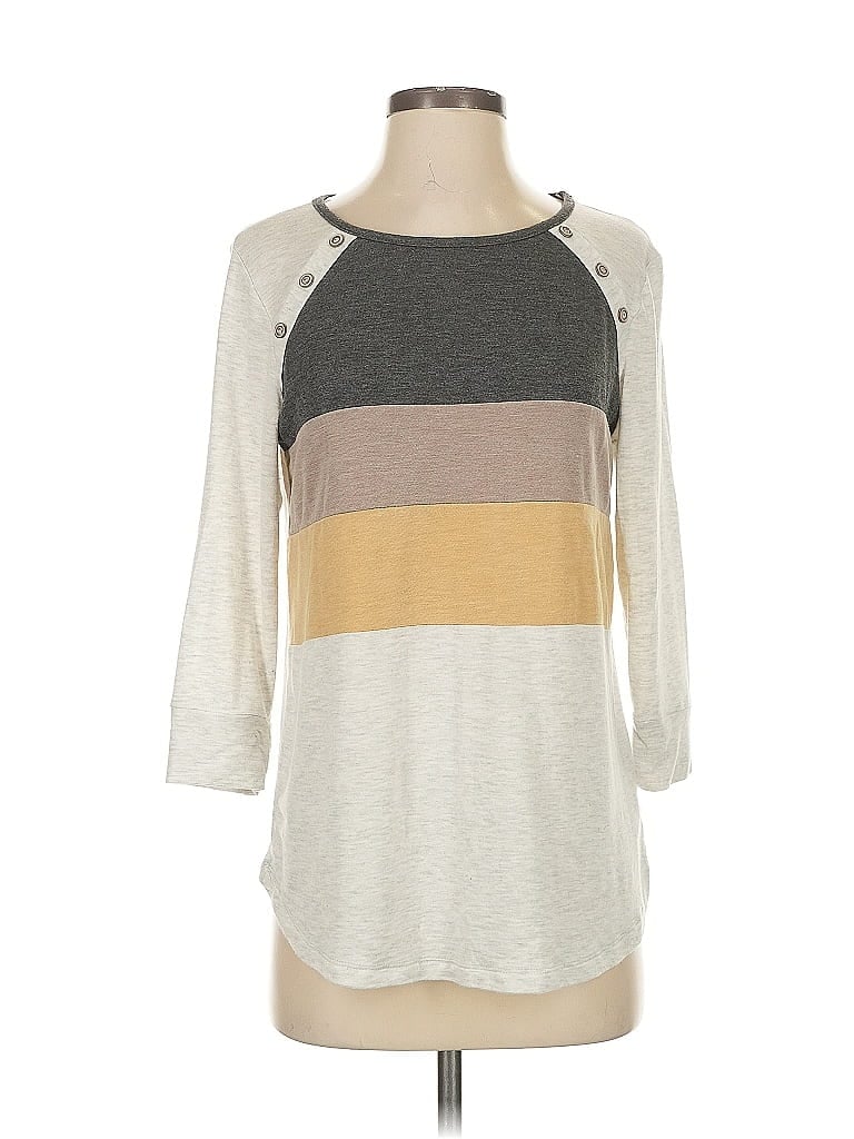 Pink Clover Gray Long Sleeve T-Shirt Size S - photo 1