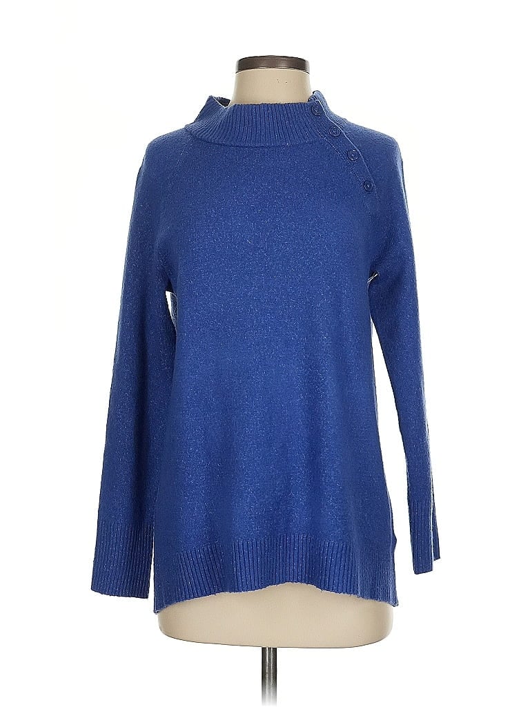 Pre-owned Talbots Outlet Turtleneck Sweater In Blue