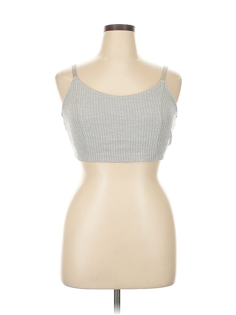 Pre-owned Aerie Tank Top Silver Strapless Neckline Tops