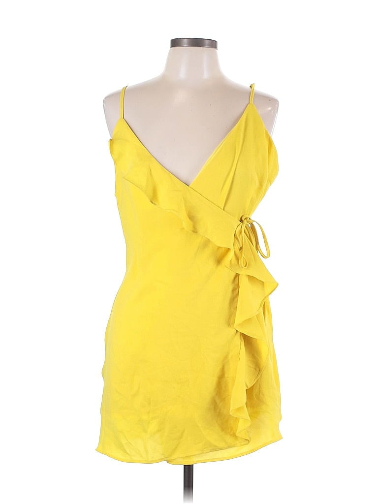 Everly Yellow Cocktail Dress Size L - photo 1