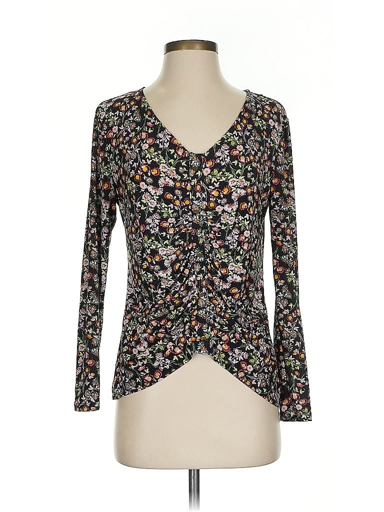 Pre-owned Inc International Concepts Long Sleeve T-shirt In Black